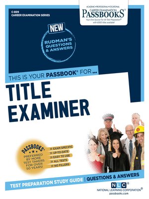 cover image of Title Examiner